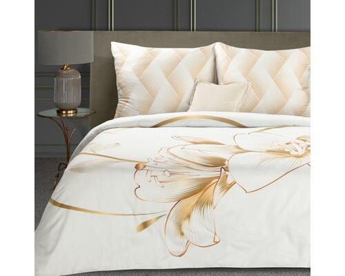 Luxusné obliečky na posteľ z bavlneného mako saténu - Blanca 11, prikrývka 140 x 200 cm + vankúš 70 x 90 cm